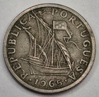 1965 Portugal 2-1 2 Escudos - Circulated Portuguese Copper Nickel World Coin
