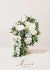 Ling s Moment White Bridal Bouquet Cascading  Ivory Wedding Bouquets For Brid   
