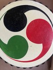 Vintage Tama Taiko Drum   Pair Of Sticks Mitsudomoe Symbol Japan Made Shinto Vg