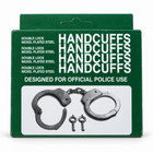Unused Double Lock Handcuffs     Nickel-plated Steel With Keys   Original Box