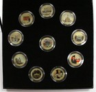 Germany 20th Anniversary Of Reunification 10-coin Set Enameled Color W box   Coa