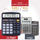 Catiga 12 Digit Desk Calculator  Desktop Calculators With Large Zzzz-s  Black