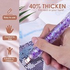 19pcs Diamond Art Pens Luminous 5d Diamond Painting Pen  Purple Pen  Rose Tips