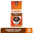 Dunkin    Original Blend Ground Coffee  Medium Roast  12 Oz Bag New  Free Shipping