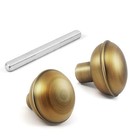 Door Knob Set With Spindle  Vintage Old Style Door Knobs 1 Pack Antique Brass