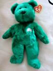 Ty Beanie Buddy Erin Green Bear Plush Original Toy 13  Soft St Patricks Day