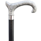 Fynjrex Vintage Antique Walking Cane Wooden Walking Stick Silver Brass Handle   
