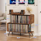Record Player Stand With Vinyl Record Storage - 3-tier Record Player Table With