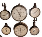 Antique Vintage Lot Six Manometer Pressure Meters Gauge England Argentina