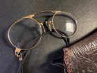 Antique 12k Gold-filled Pince-nez Eyeglasses W  Ornate Detailing Ear Chain Clip