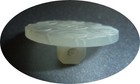 Antique Translucent White Jade Sewing Button  Carved Self Shank 3 4 