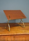 Vintage Drafting Table Desktop Tabletop Stand Brass Wood Folding Music Art Desk