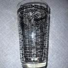 Vintage Glass Cocktail Mixed Drink Recipe  Bar Mixer Retro Clear W black Print
