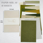 15 Sheets Textured Scrapbook Paper Assorted Set - Mixed Special Craft Paper For 
