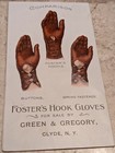  rare  Vict  Trade Card Ladies Gloves Illustrated Green   Gregory Clyde  Ny