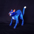 Beautiful Oaxacan Wood Carving Cat Alebrije  Mexican Folk Art 