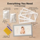 Baby Hand And Footprint Kit - Clay Handprint Keepsake Frame  Newborn Nursery