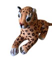 Vintage Plush Leopard Jaguar Big Eye Stuffed Animal Toy 16    Spotted Cat