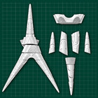 Modern Battlestar Galactica Cylon Basestar Model 23  Custom 3d Model Kit