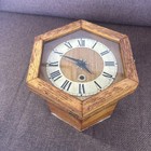 Handmade Vintage Oak Wooden Wall Clock  F g roberts Working Smiths Jewel Rare