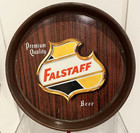 Vintage Falstaff Beer Logo Bar Tavern Faux Wood Grain Metal Serving Tray   Nice 