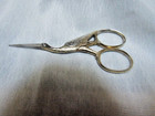 Antique Morley Germany Stork Sewing Scissors 2-tone 3-1 4   