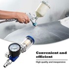 1 4  Spray Gun Air Regulator Compressor Gauge In-line Water Separator Filter