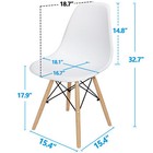 Modern Dining Chairs Set Of 4 Plastic Dsw Shell Lounge Chair With Solid Wood Leg