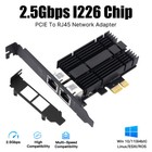 Dual Port 2 5gb Network Card Pcie X1 To Rj-45 Intel I226 Controller Nic Adapter