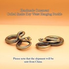 Us Ship Gift Keychain Brass Coiled Snake Vintage Unique Car Key Chain Pendant