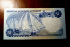 1978 Bermuda Monetary Authority 1 Dollar Banknote P  28b Queen Elizabeth Ii Unc 