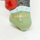 Yair Emanuel Hand Painted Ceramic Jerusalem Mezuzah Case Dove Pomegranate 7in