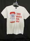 New Budweiser This Bud Is For You Logo White T-shirt Hanes Men s Large