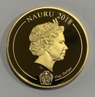 2018 Nauru  1 Gold-plated Proof Australia s Gold Rush Welcome Stranger Coin