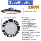 10 Pack 200w Ufo Led High Bay Lights Warehouse Gym Shop Round Led Lights 6500k