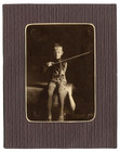 Antique 1920s Vintage Photo Young Boy Playing Violin Musician Art Deco Mount