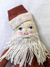 Handmade Primitive Folk Art Santa Claus Fabric Doll Rustic Christmas Decor Vtg