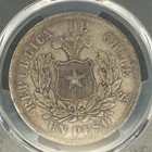1879-so Chile 1 Peso Siver Coin Pcgs Xf45