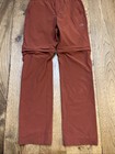 Ll Bean Kids Hiking Convertible Zip-off Pants shorts Rust Color  Size 14