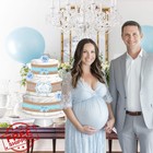 Corner Lace Blue Diaper Cake Kit  Baby Shower Decor