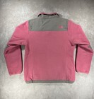 The North Face Girls Denali Jacket Large  14 16  Pink And Gray Fleece Euc