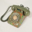 Vintage Western Electric Bell System 500 Rotary Phone Olive Avocado Green