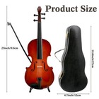 Miniature Violin Model  9 8in Wooden Mini Violin With Stand  Black Leather Ca   