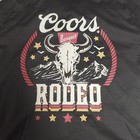 Coors Banquet Rodeo Breweriana Button Front Short Sleeve Shirt Black Xxl