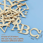 24 Pieces Wooden Greek Letters Single Layer Unfinished Wood Greek Alphabets Gre