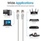 5 Pack Cat6 Ethernet Patch Cable 1 5ft-15ft - Gigabit Lan Cord For Speed White