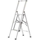 3-step 8 5 Ft  Reach Slimline Aluminum Light Step Stool With 250 Lb  Load Capaci