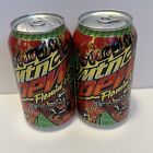 Mountain Dew Flamin Hot Soda Cans  discontinued  Best By 2022  Lot Of 2 Cans