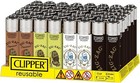 Clipper Cp11 Zig-zag Lighters 4 Pk Refillable Durable   Wind-resistant 3in Large