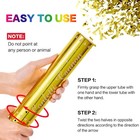 Gold Confetti Poppers - 12 Pack Golden Confetti Cannon For Wedding  Birthday    